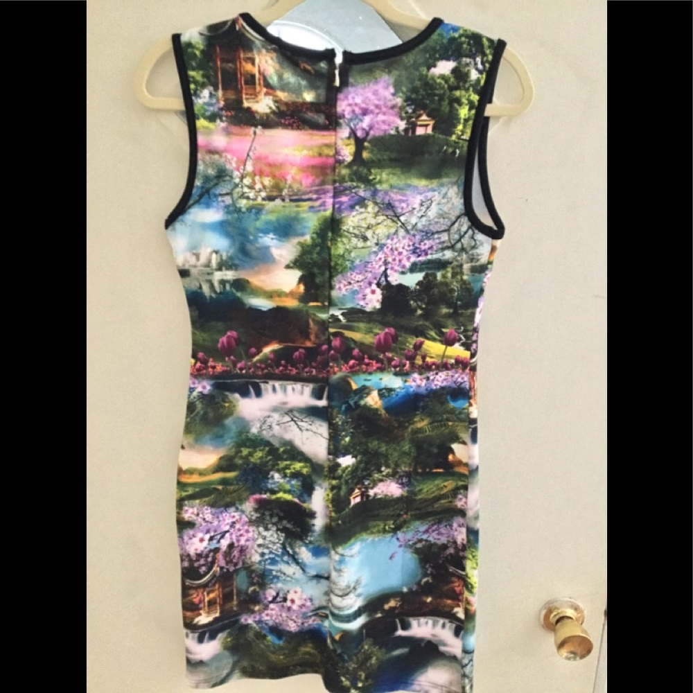 Japanese  nature print body on dress